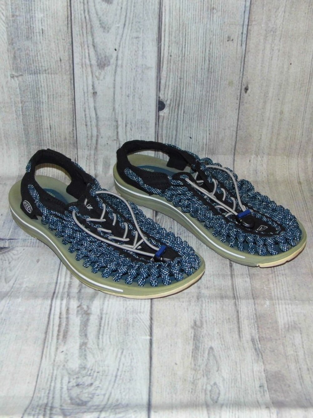 KEEN Uneek Blue/Gray Sandals Mens Size 8.5